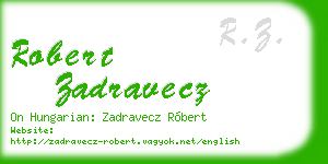 robert zadravecz business card